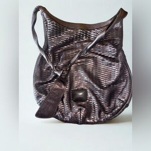 Jimmy Choo Metallic Leather Hobo Bag